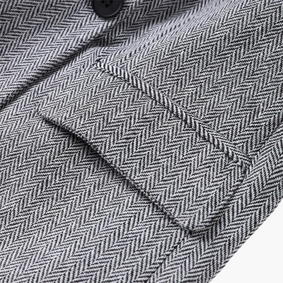 Avorio - Completo Elegante a Motivo Pesce Spada in 3 Pezzi
