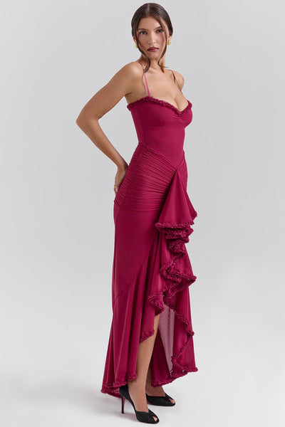 Manuela® | Abito Maxi con Volant Gabbi