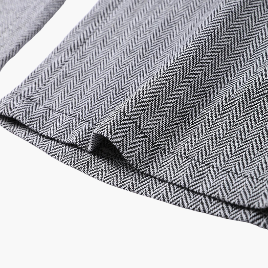 Avorio - Completo Elegante a Motivo Pesce Spada in 3 Pezzi