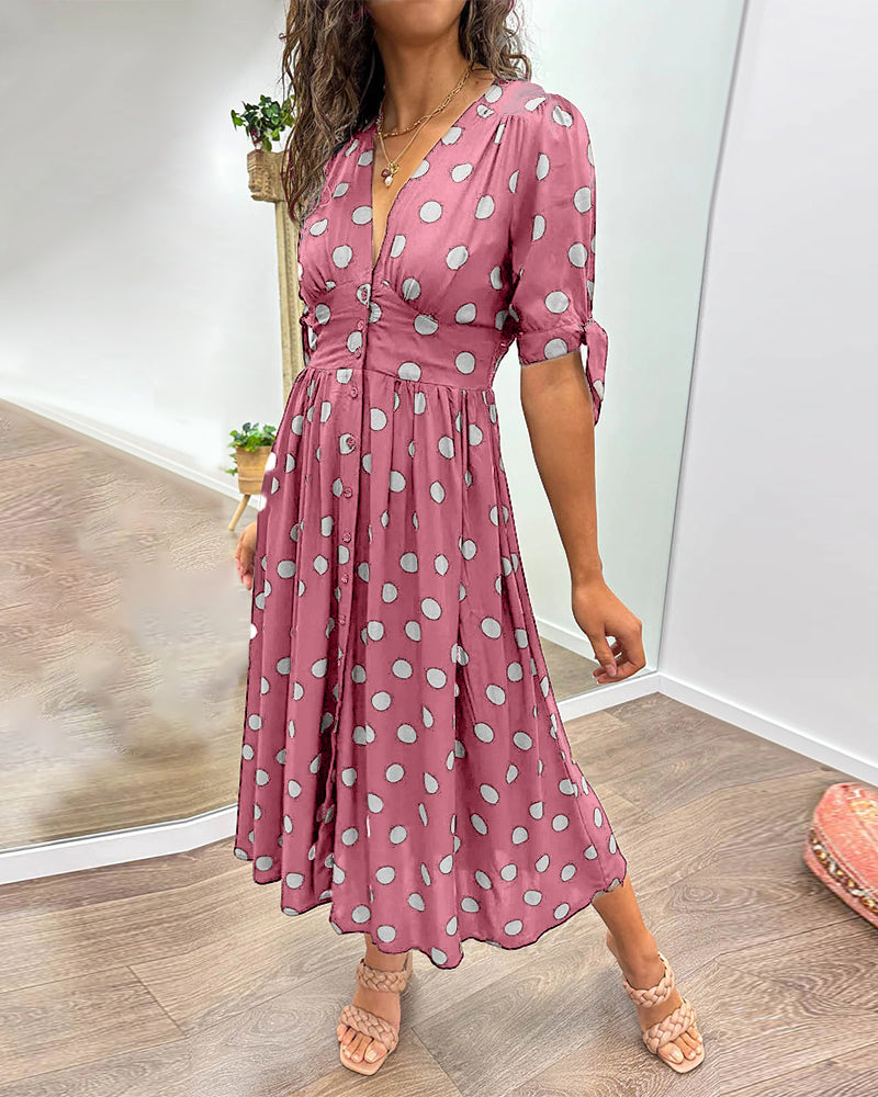 Monique™ | Abito Elegante a Pois