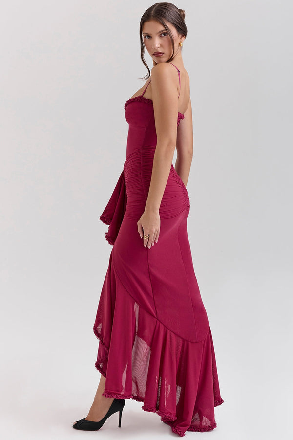 Manuela® | Abito Maxi con Volant Gabbi