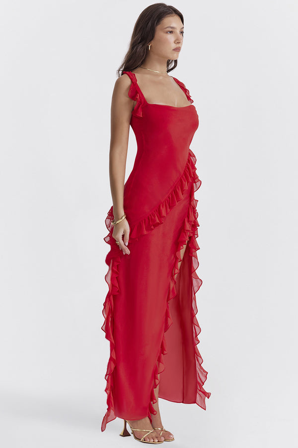Regina® | Vestito Lungo Amira – Prugna Scura