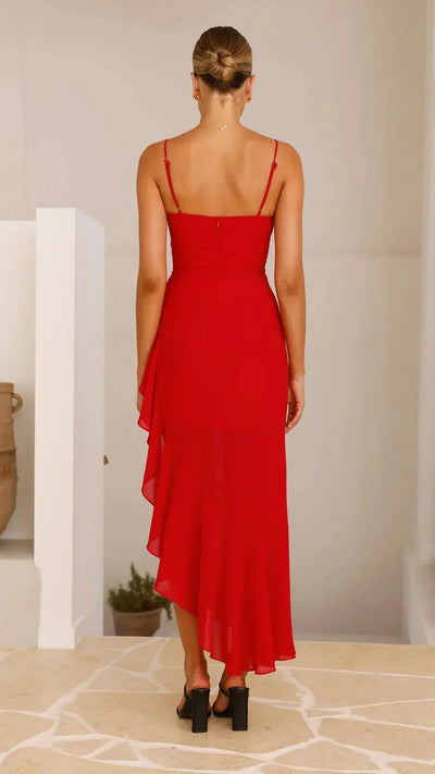 Renata® | Abito con Spacco e Collo Halter