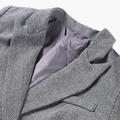 Avorio - Completo Elegante a Motivo Pesce Spada in 3 Pezzi