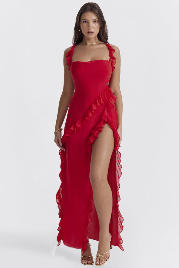 Regina® | Vestito Lungo Amira – Prugna Scura