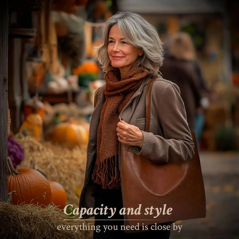 Hannah - Borsa a Spalla Chic Retro di Grande Capacità