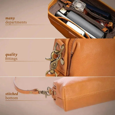 Sarah - Borsa a tracolla in pelle classica per donne