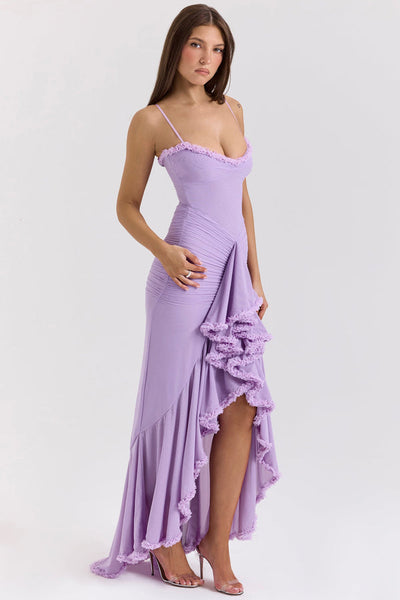 Manuela® | Abito Maxi con Volant Gabbi