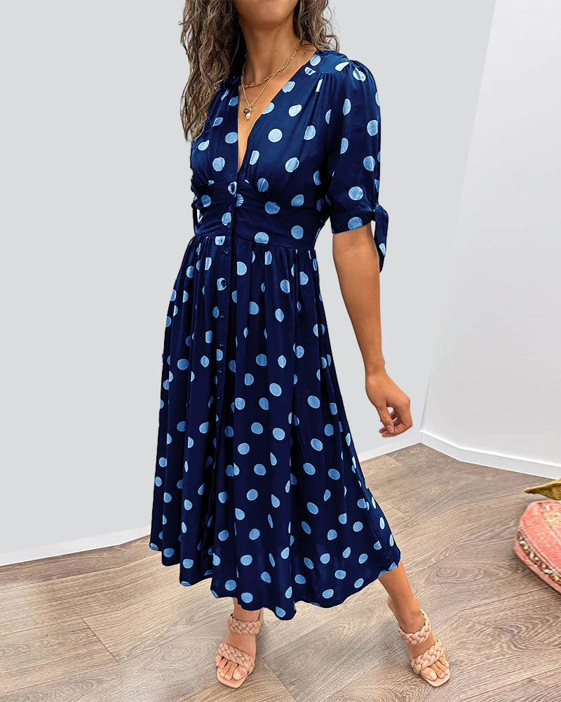 Monique™ | Abito Elegante a Pois