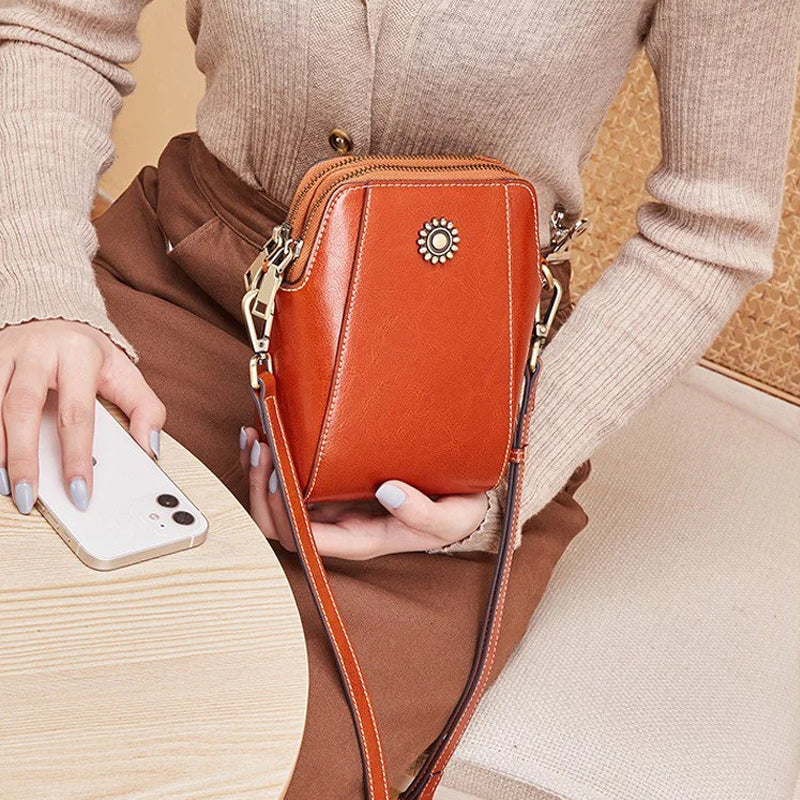 Vienna - Mini Borsa a Mano Compatta di Colore Solido