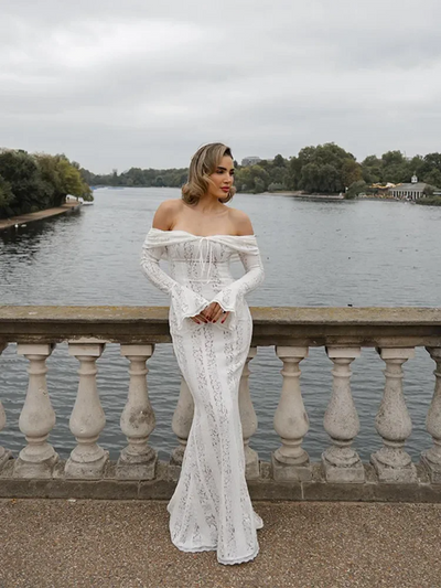 María® | Abito Maxi in Pizzo Georgetta