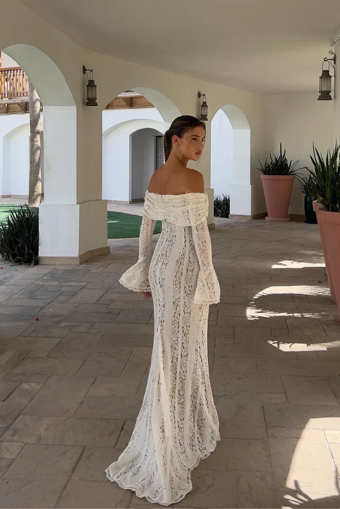 María® | Abito Maxi in Pizzo Georgetta