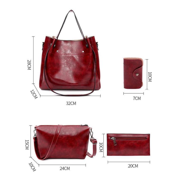Sutton - Set di borse retro elegante in 4 pezzi