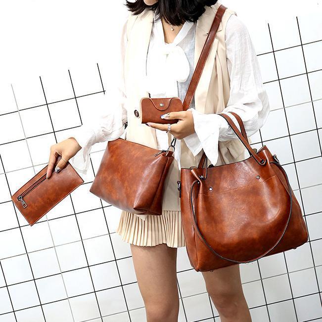 Sutton - Set di borse retro elegante in 4 pezzi