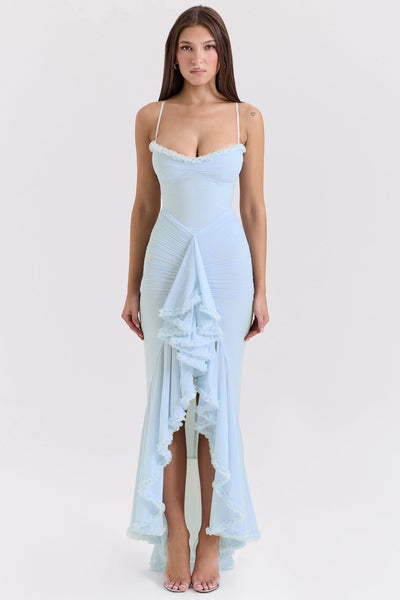 Manuela® | Abito Maxi con Volant Gabbi