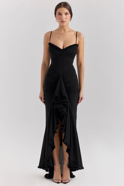 Manuela® | Abito Maxi con Volant Gabbi