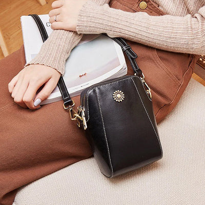 Vienna - Mini Borsa a Mano Compatta di Colore Solido