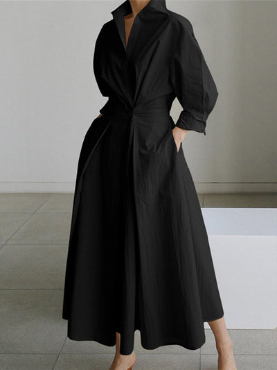 Brynn - Abito A-Line con Collo Polo Chic