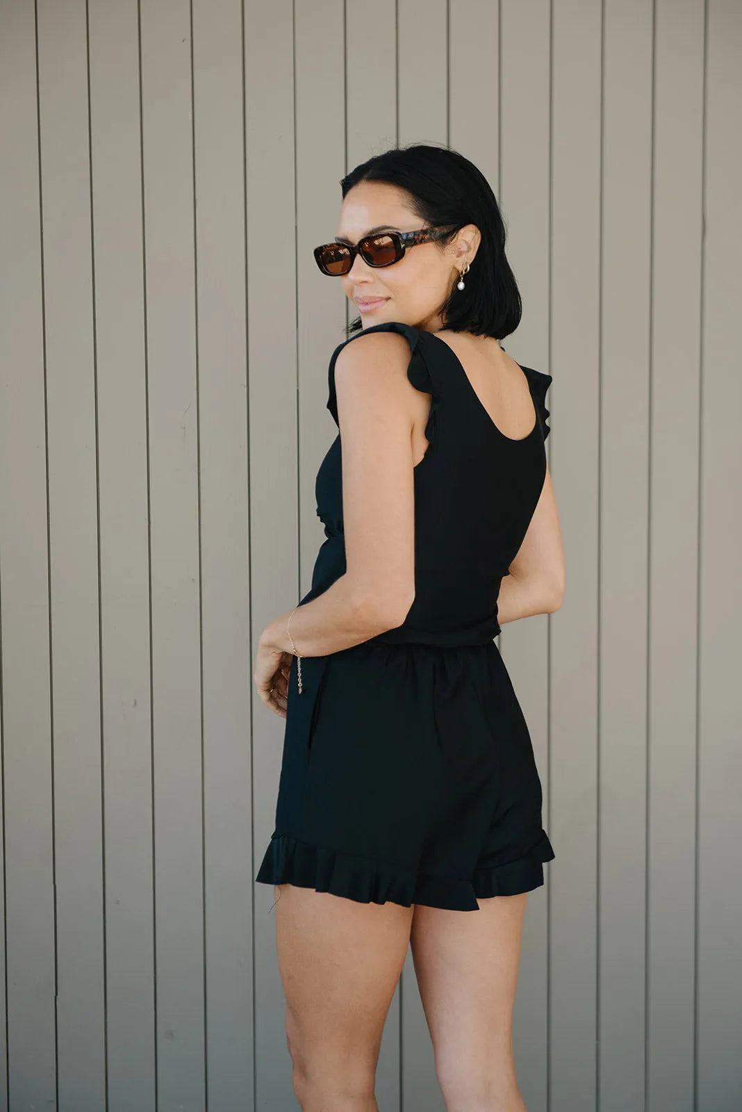 Sofia – Abito Midi Elegante con Maniche a Balze