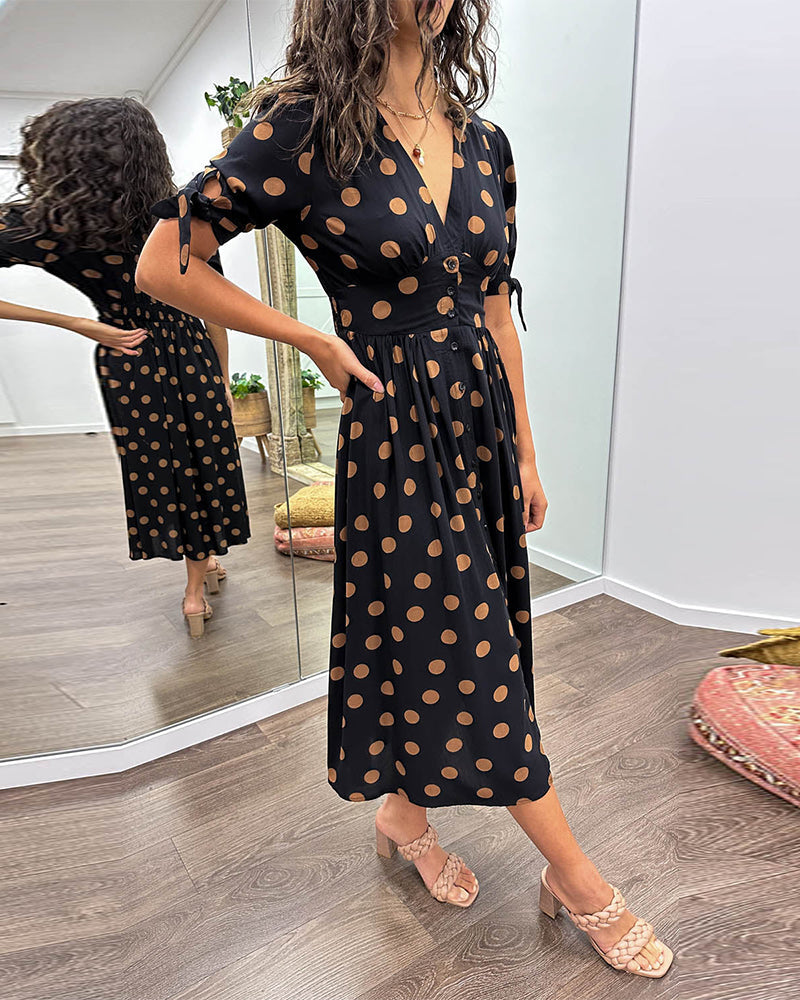 Monique™ | Abito Elegante a Pois