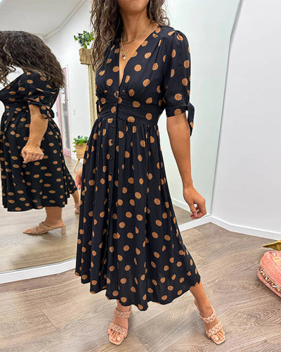 Monique™ | Abito Elegante a Pois