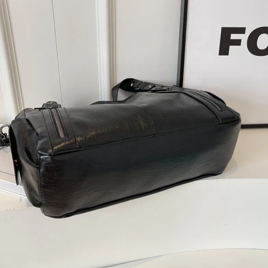 Uma - Borsa a Spalla Grande con Doppia Cerniera