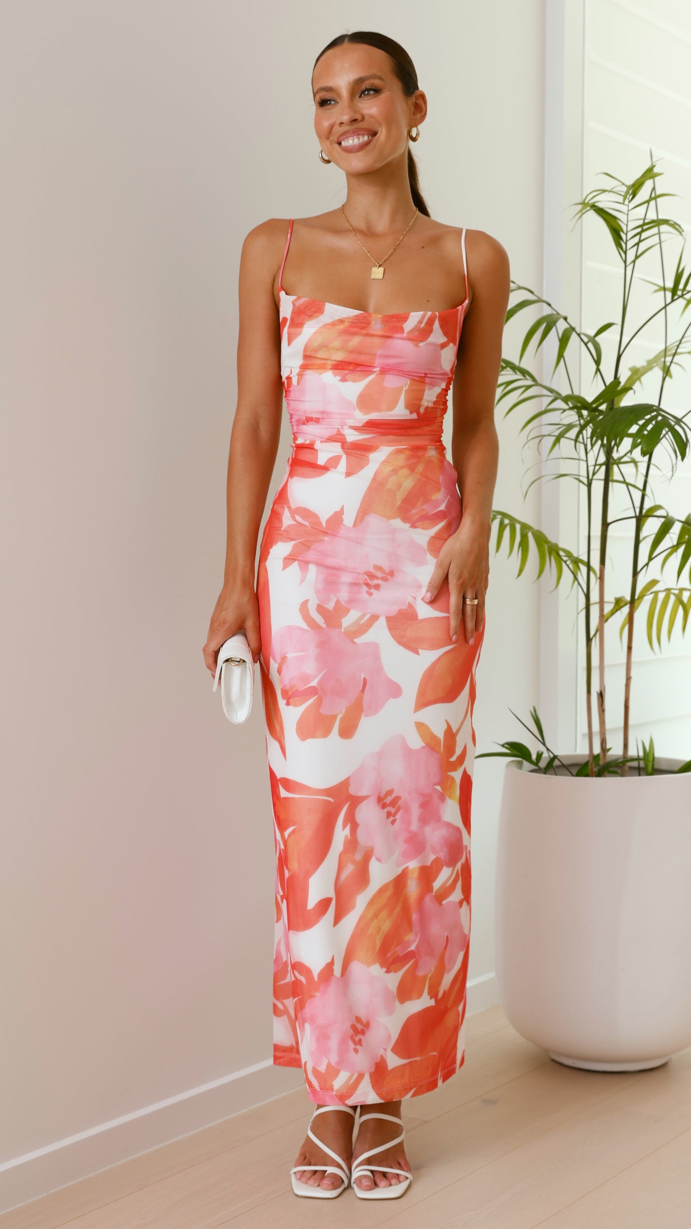 Haliora - Fashionable Floral Print Slim Fit Dress