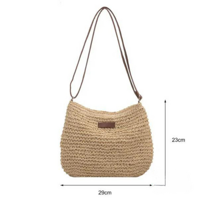 Mary - Borsa a Tracolla in Paglia Retro