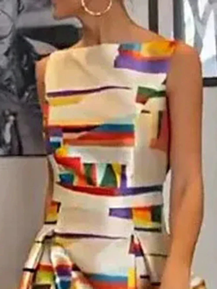 Mirabel | Abito Maxi Geometrico