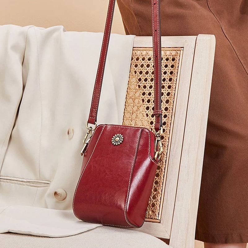 Vienna - Mini Borsa a Mano Compatta di Colore Solido