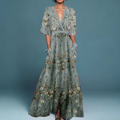 Michelle™ - Abito Elegante con Fantasia Floreale