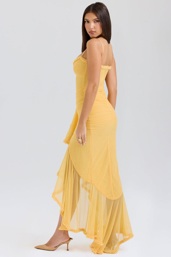 Manuela® | Abito Maxi con Volant Gabbi