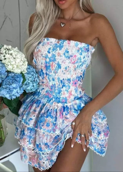 Kaylee | Vestito Floreale Senza Spalline