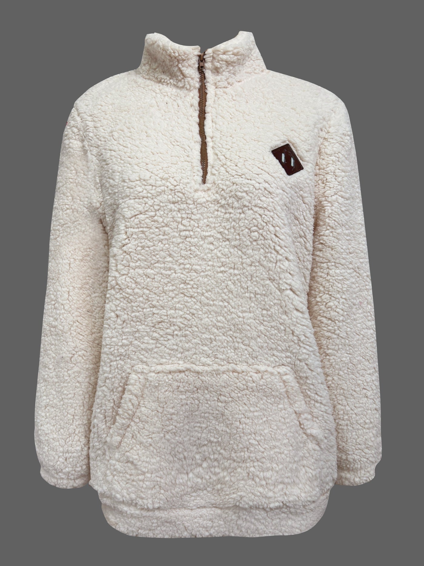 Lily | Pullover con Zip a Quarto Patch