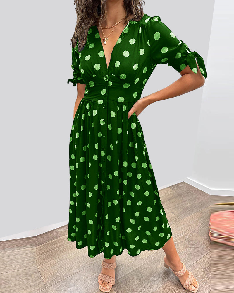Monique™ | Abito Elegante a Pois