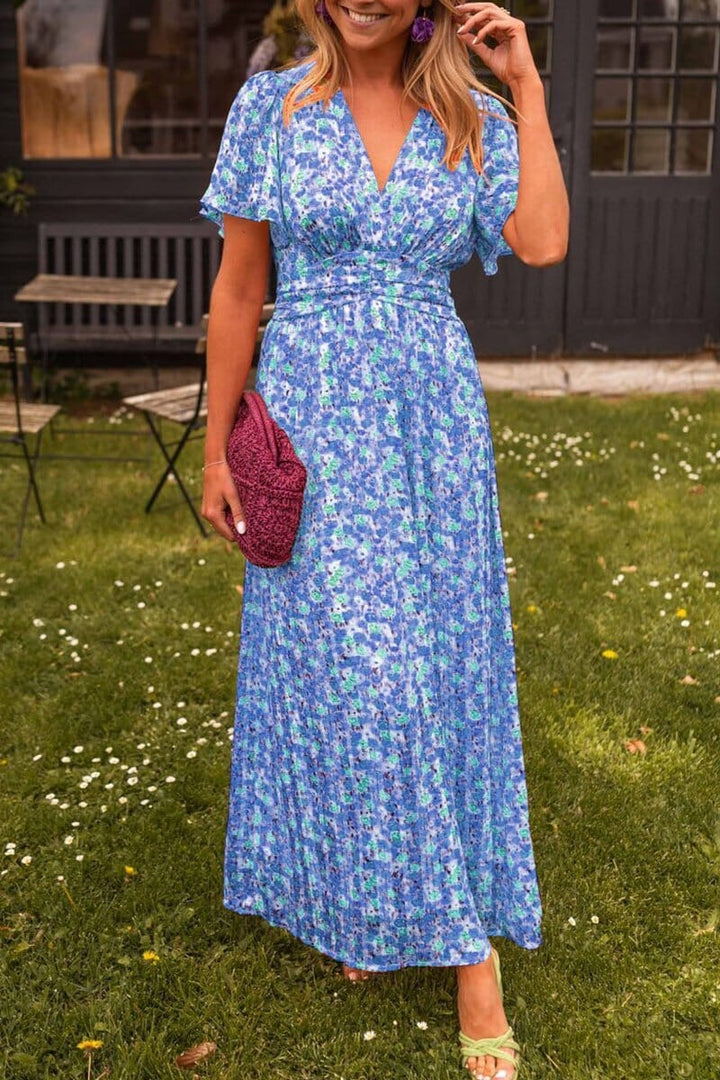 Sandra Elegante Abito Lungo con Scollo a V