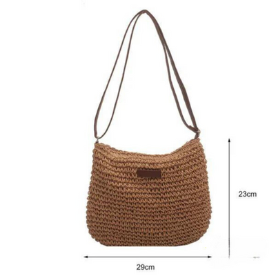 Mary - Borsa a Tracolla in Paglia Retro