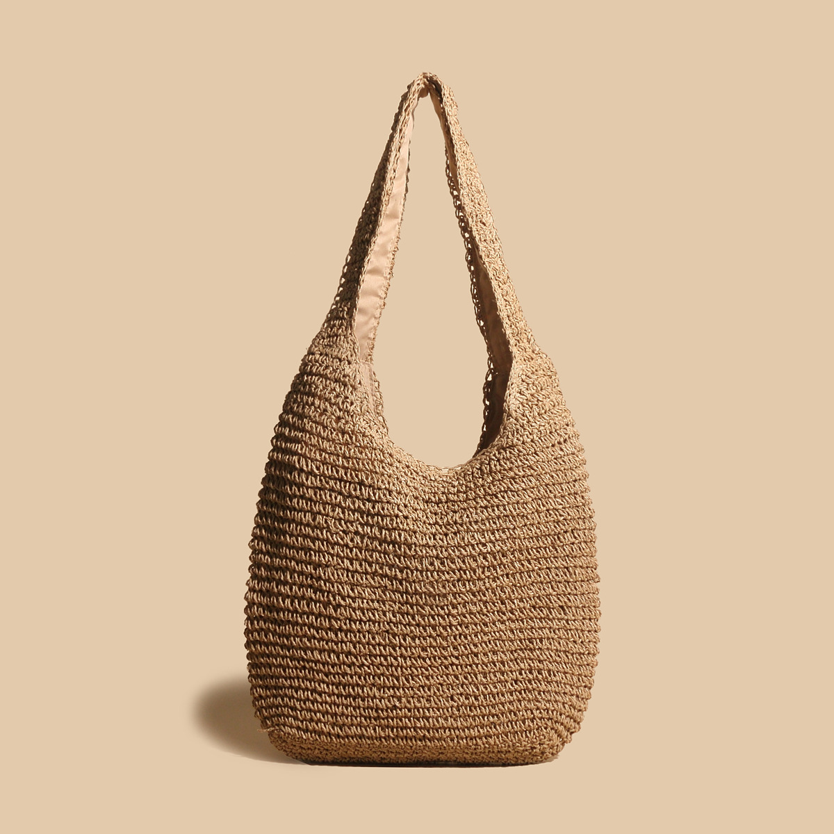 Valeria - Borsa a Spalla in Rattan Intrecciato di Paglia Elegante