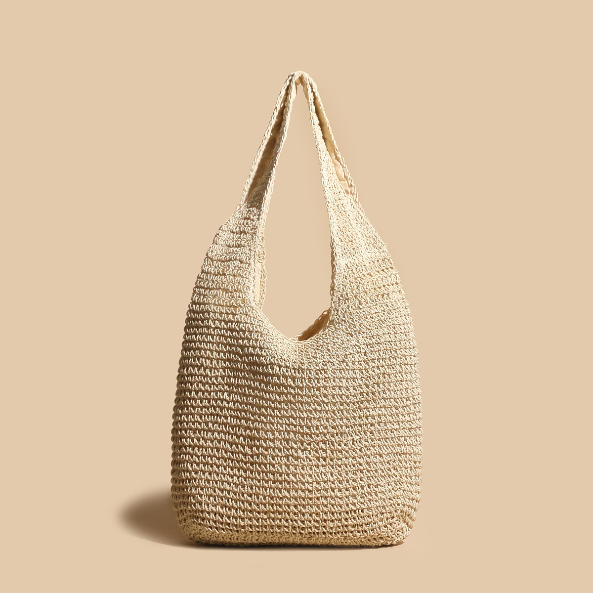 Valeria - Borsa a Spalla in Rattan Intrecciato di Paglia Elegante