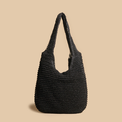 Valeria - Borsa a Spalla in Rattan Intrecciato di Paglia Elegante
