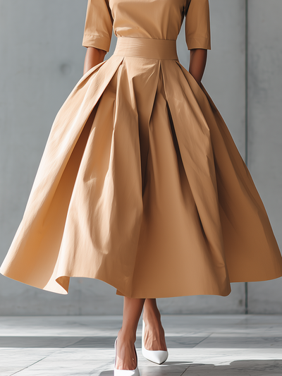 Abito Maxi Strutturato in Cotone