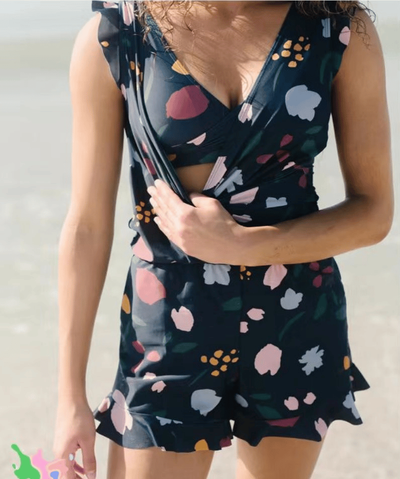 Sophie | Costume da bagno elegante con volant e supporto seno