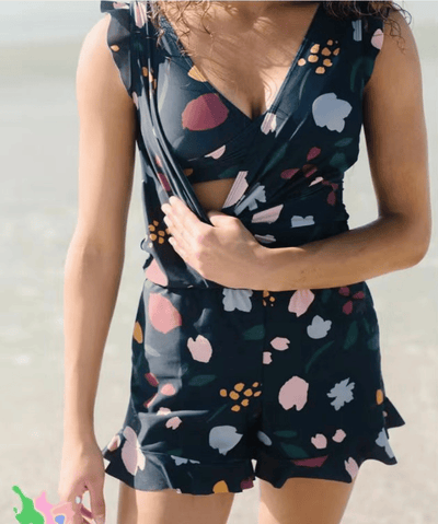 Sophie | Costume da bagno elegante con volant e supporto seno