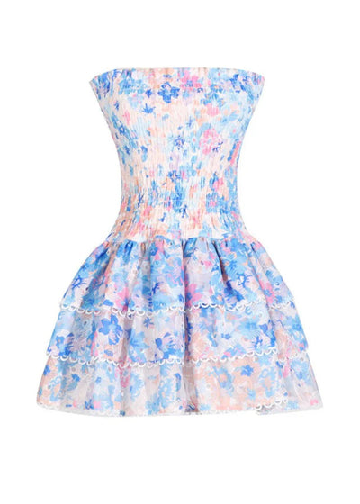 Kaylee | Vestito Floreale Senza Spalline