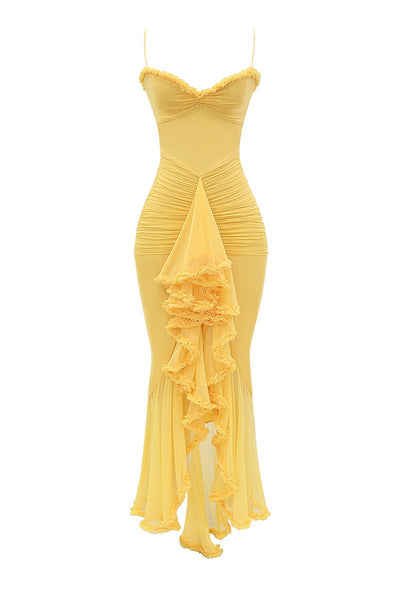 Manuela® | Abito Maxi con Volant Gabbi