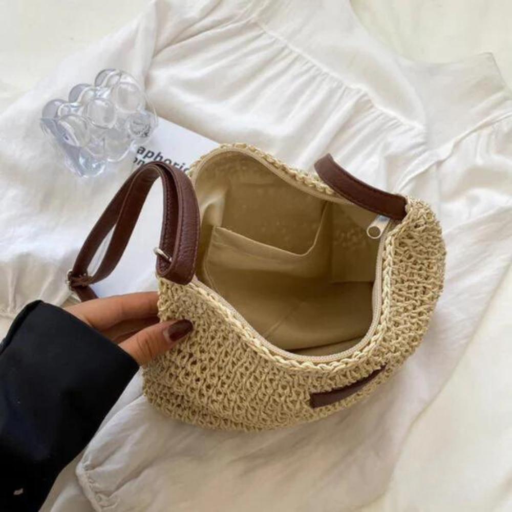 Mary - Borsa a Tracolla in Paglia Retro