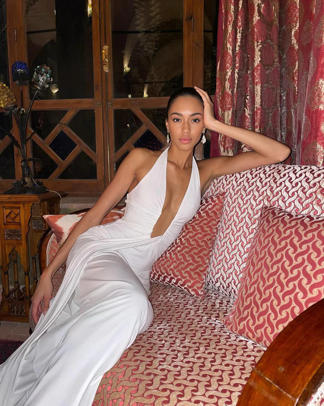 Abito Maxi Althea in Cupro