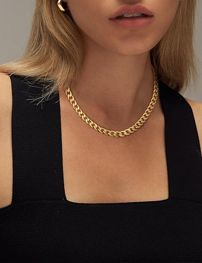 Collana con maglie cubane grosse | Oro