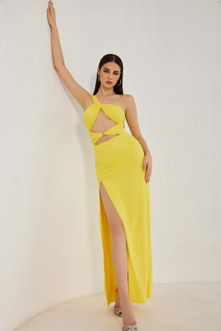 Lennox | Abito Maxi a Spalla Unica