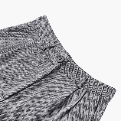 Avorio - Completo Elegante a Motivo Pesce Spada in 3 Pezzi